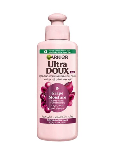 garnier Ultra Doux Grape Moisture Hydrating Regenerative Leave-in Cream for Dehydrated Hair –
